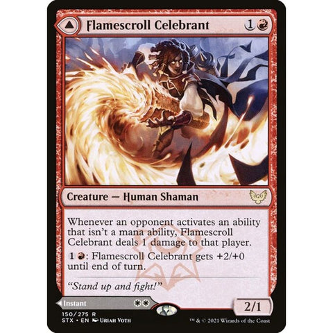 Magic Single - Flamescroll Celebrant // Revel in Silence (Foil)