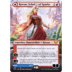 Magic Single - Rowan, Scholar of Sparks // Will, Scholar of Frost (Borderless) (Foil)