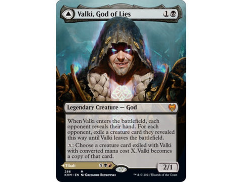 Magic Single - Valki, God of Lies // Tibalt, Cosmic Impostor (Borderless Foil)