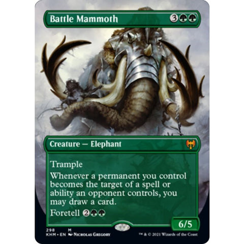 Magic Single - Battle Mammoth (Borderless Foil)