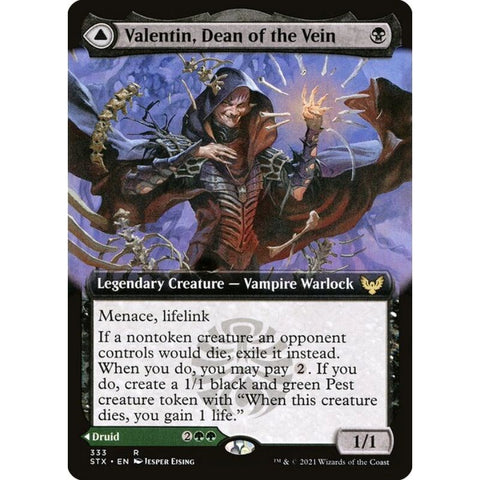 Magic Single - Valentin, Dean of the Vein // Lisette, Dean of the Root (Foil) (Extended Art)