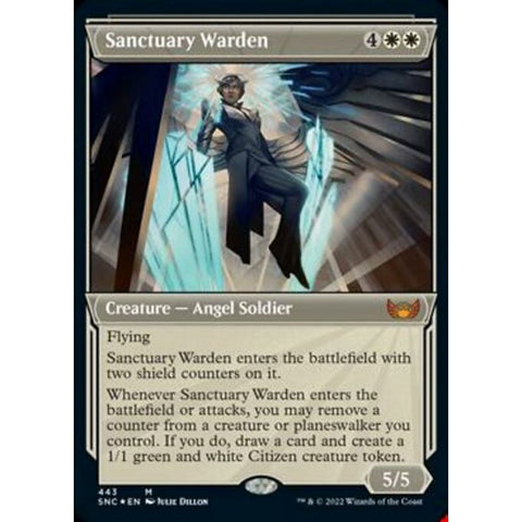 Magic Single - Sanctuary Warden (Showcase) (Foil Etched)