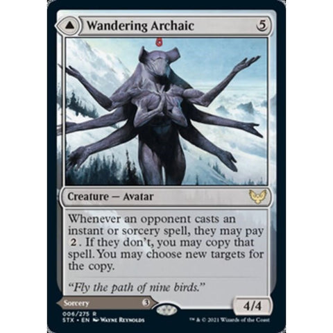 Magic Single - Wandering Archaic // Explore the Vastlands (Foil)